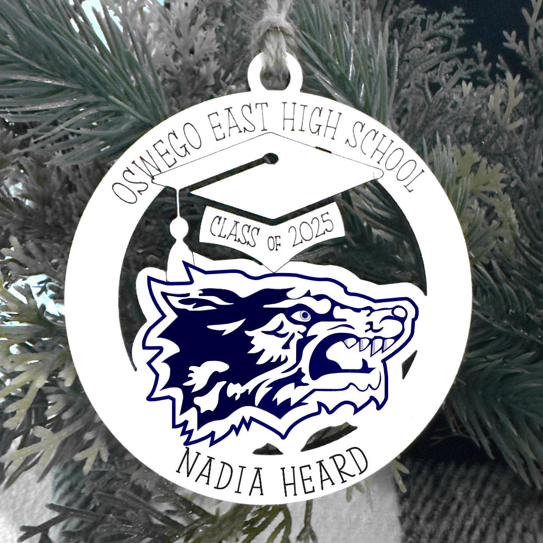 Personalized Oswego East High School Class of 2025 Senior Ornament