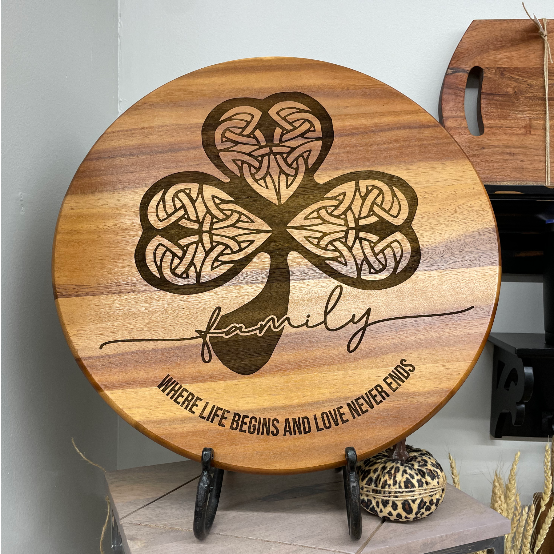 Lazy susan - Shamrock-family where life begins and love never ends